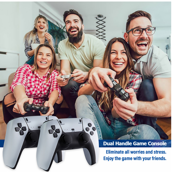 เกมส์ต่อทีวี game stick เกม HDMI 4K เครื่องเล่นเกมย้อนยุค ที่จับเกมบลูทูธ 64Gb ในตัวมี 20,000 เกม
