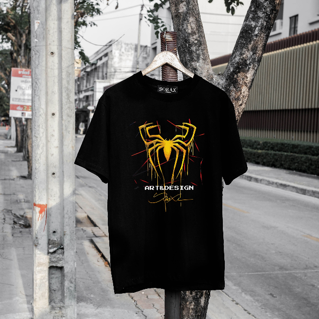 (พร้อมส่ง) เสื้อยืด Spider Dynamic ผ้า Cotton เกรดส่งออก S91