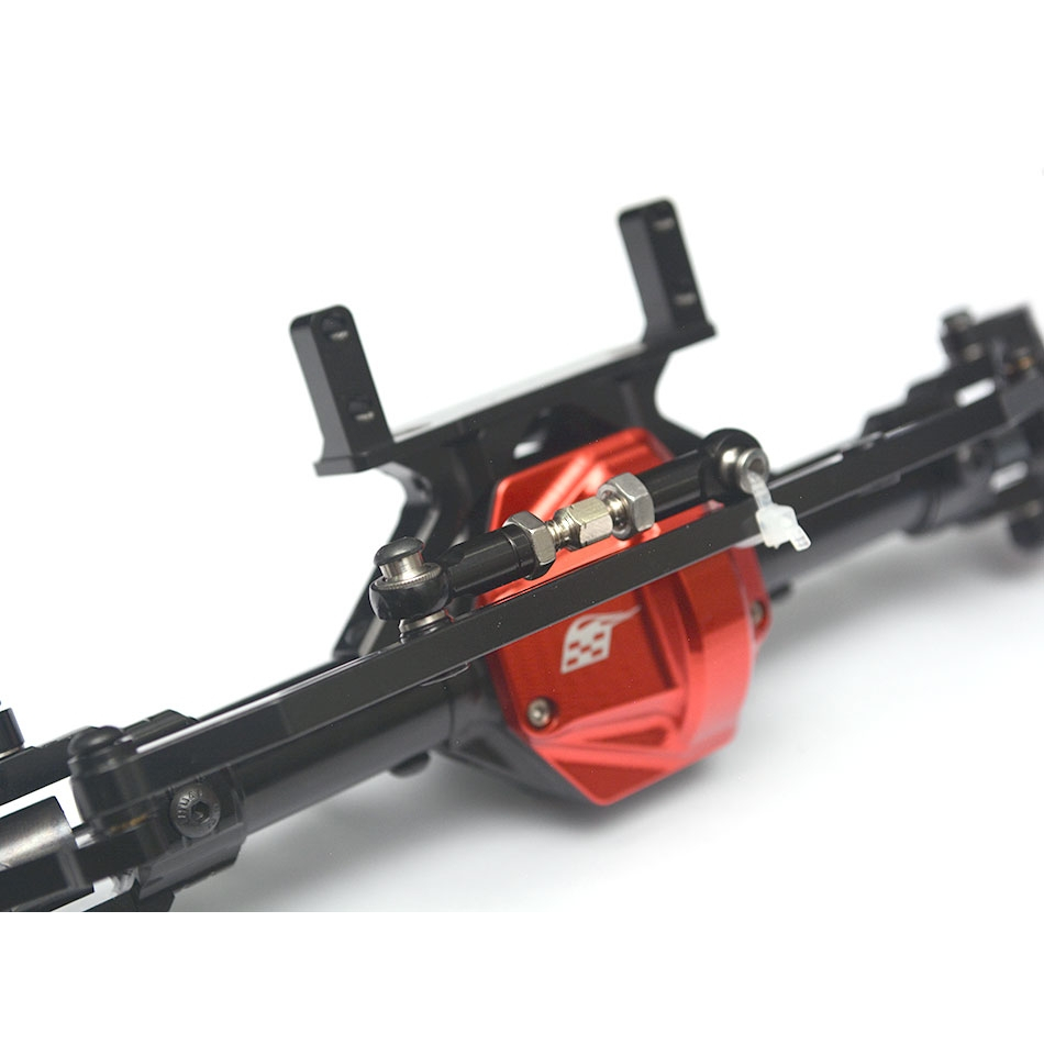 Boom Racing Axial Complete Assembled Aluminum Convertible Front or Rear Axle Red for Axial SCX10 PAR