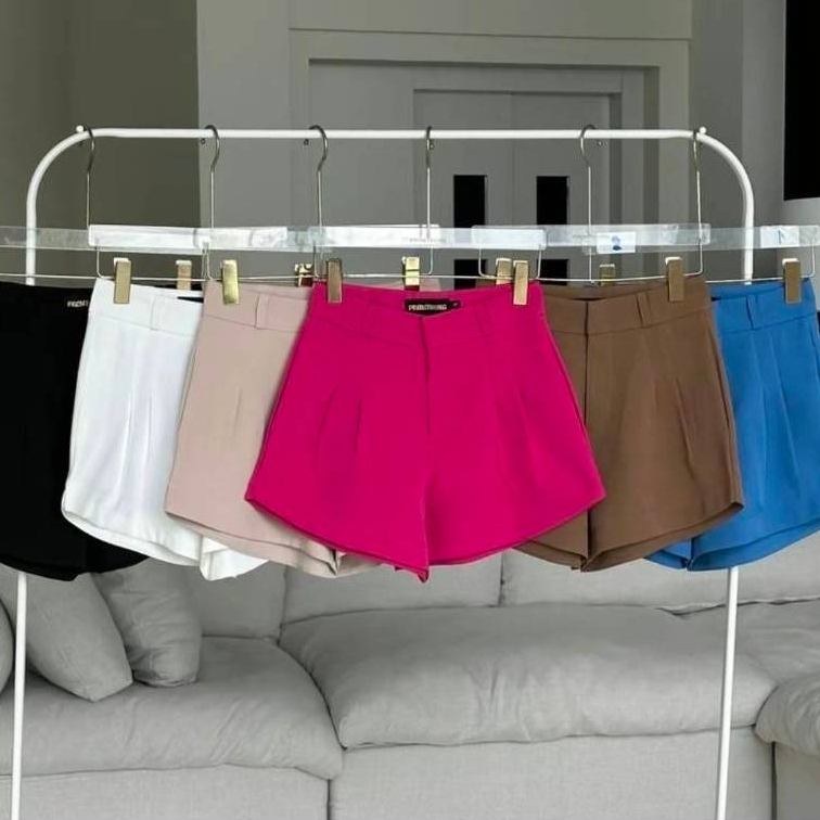 กางเกงขาสั้นบาร์บี้ผ้าสีพื้น PROMTHONG