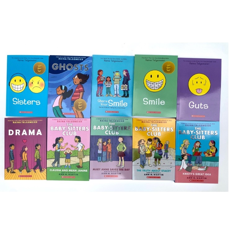 Scholastic Raina Telgemeier Collection 10 volumes นิทานภาษาอังกฤษ หนังสือการ์ตูนภาษาอังกฤษ - Smile Comic