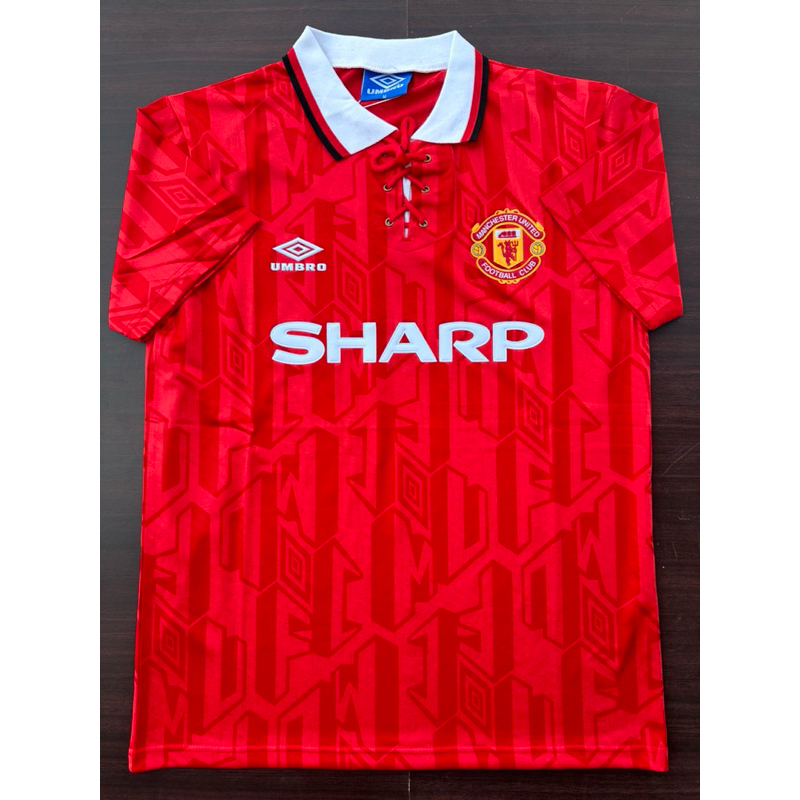 เสื้อแมนยู เหย้า เสื้อบอลย้อนยุค Retro 1992 Man United Home เสื้อฟุตบอล เกรด ดีที่สุด