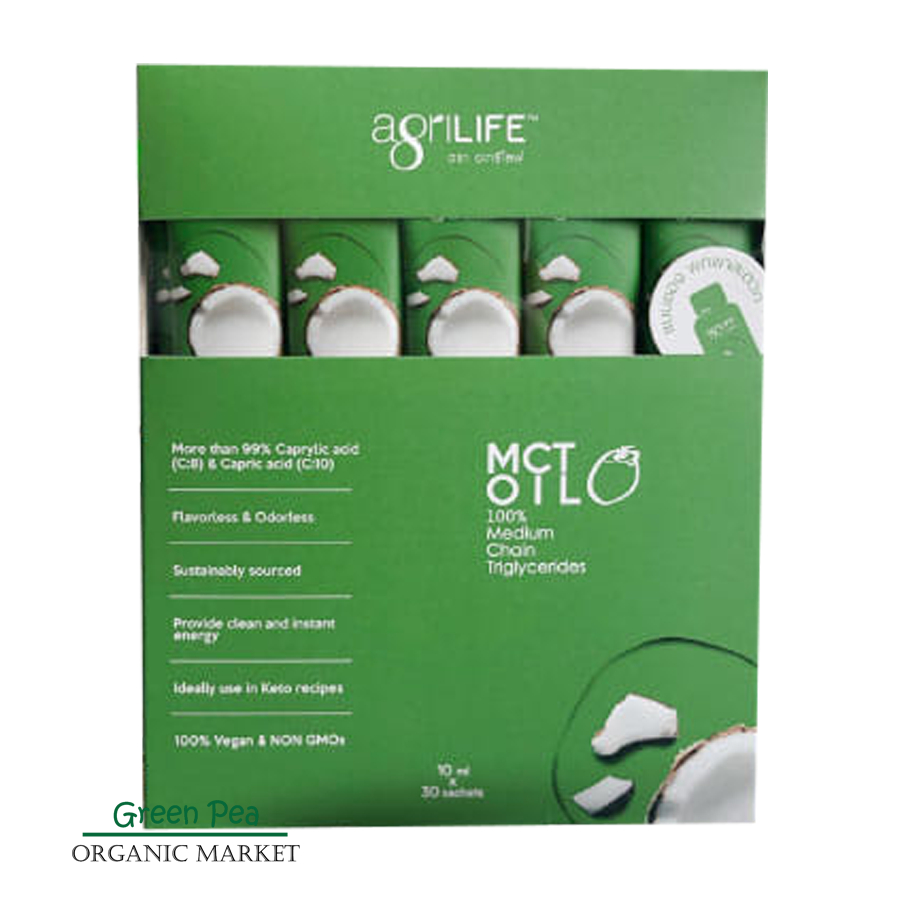 Agrilife MCT OIL น้ำมัน เอ็มซีที จากมะพร้าว แบบซอง 10 มล x 30 ซอง พกพาสะดวก
