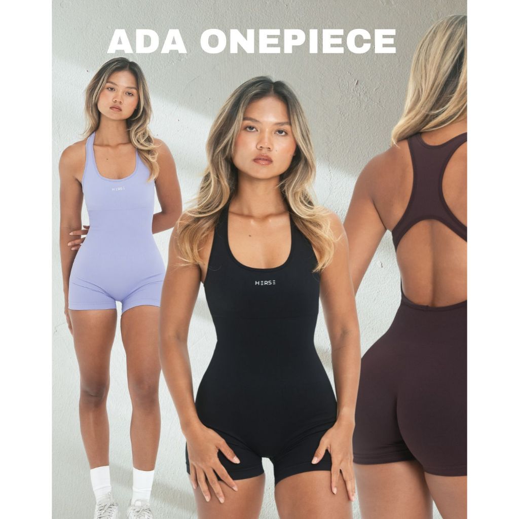 จั๊มสูทออกกำลังกาย Ada Seamless Onepiece ผ้ากระชับ เก็บทรง มีฟองน้ำในตัวค่ะ