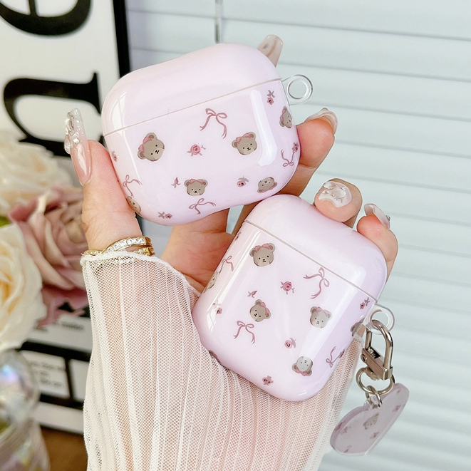 สไตล์ใหม่ เคส Airpods 3 case สีชมพู หมีน้อยน่ารัก เคสป้องกัน สำหรับ Airpod Pro 2 for case Airpod 1 gen2 Pro