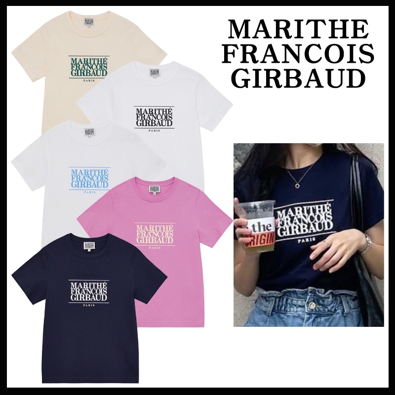 พรีออเดอร์ MARITHE FRANCOIS GIRBAUD W CLASSIC LOGO CROP TEE - preorderoppa