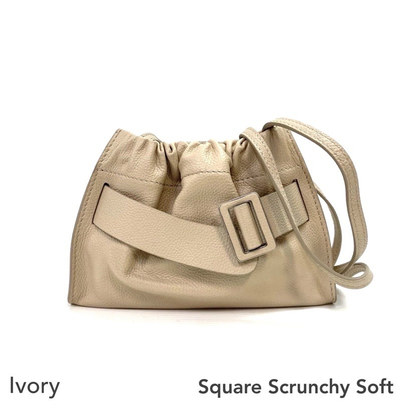 กระเป๋า Boyy square Scrunchy Soft สี Ivory ของใหม่ ของแท้ 100%