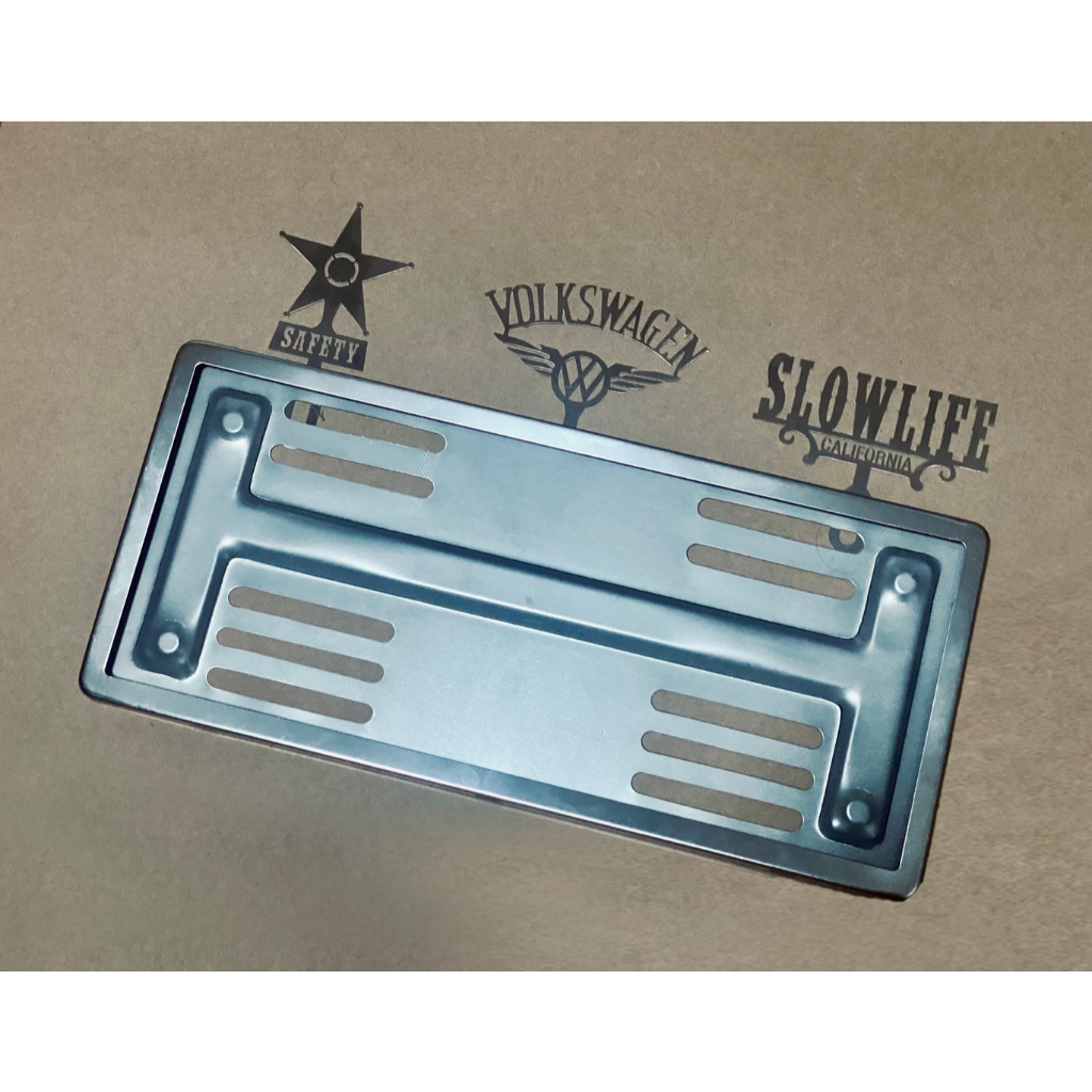 License Plate Topper Volkswagen Stainless vintage แผ่นติดป้ายทะเบียนสแตนเลท วินเทจ โฟล์คสวาเกน - รูปที่ 3