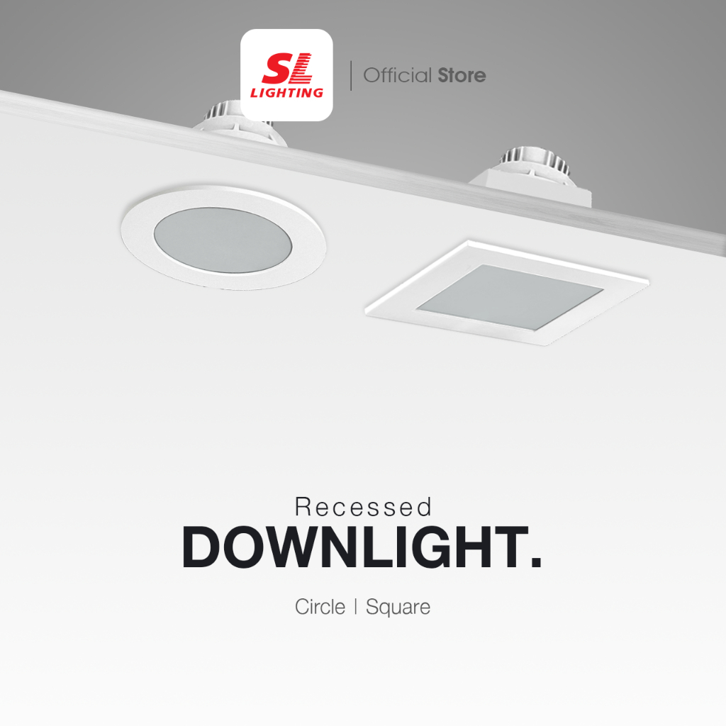 SL LIGHTING | Recessed Downlight โคมไฟดาวน์ไลท์ฝังฝ้า ขั้ว GU10 และ GU5.3 รุ่น SL-6-W-414 | SL-6-W-410