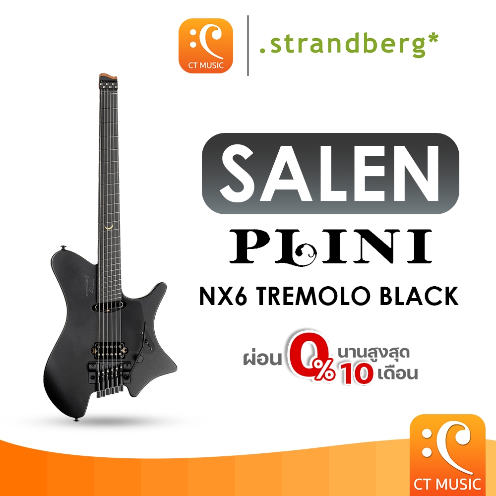 Strandberg Salen NX6 Tremolo Plini Edition Black Electric Guitar กีตาร์ไฟฟ้า NX 6 NX-6 PliniEdition 