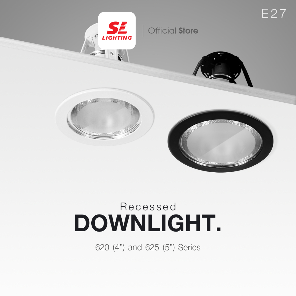 SL LIGHTING | Recessed Downlight โคมไฟดาวน์ไลท์ฝังฝ้า ขั้ว E27  รุ่น SW-625 | SW-G-625