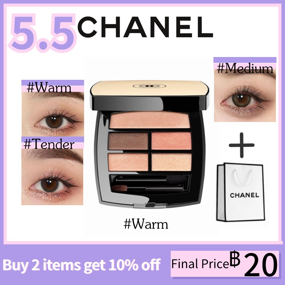 【 แท้ 💯% 】 Chanel Eyeshadow Palette - Warm# Intense# Tender# Deep# Light# Medium# 2.2g &amp; 4.5g