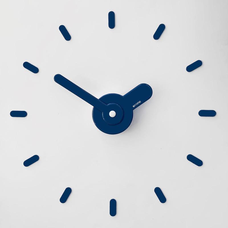 On-Time wall clock นาฬิกาติดผนัง ไม่เจาะผนัง v1m สีน้ำตาล brown ขนาดติดตั้ง 48-60 เซน นาฬิกาขนาดใหญ่ DIY