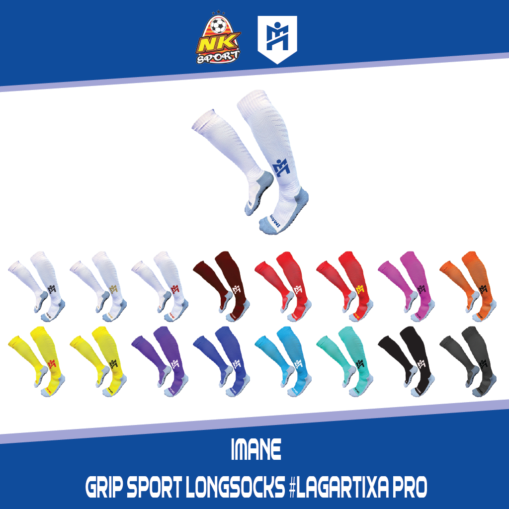 IMANE ถุงเท้ายาวกันลื่นกีฬาฟุตบอล Imane IMC3001GRIP SPORT LONGSOCKS #LAGARTIXA PRO - ถุงเท้ากีฬาแบบย