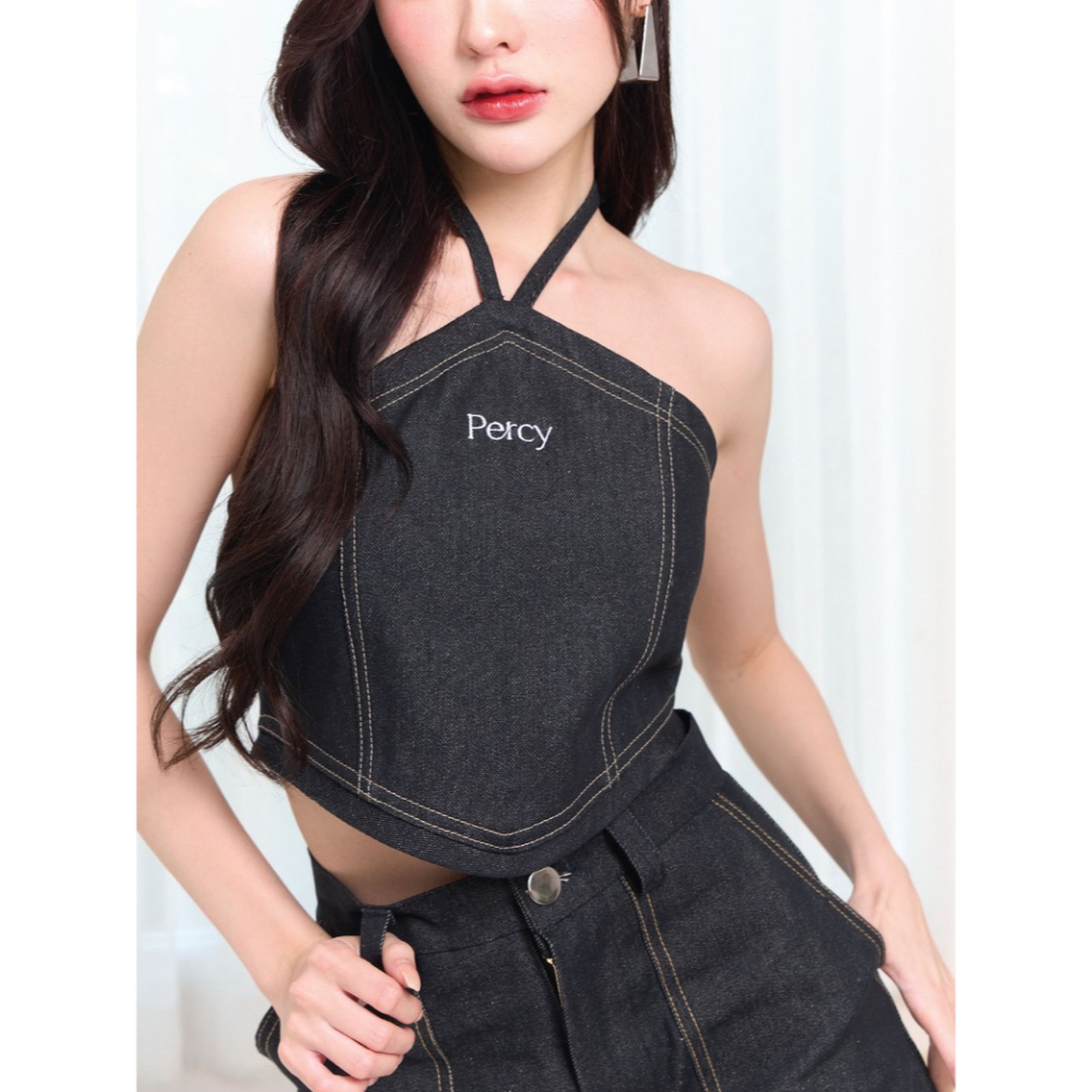 Percy - Perry Top เสื้อครอปคล้องคอ ผูกหลัง