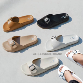 พร้อมส่งไวมาก! รองเท้าแตะพื้นนิ่ม  แต่งเข็มขัด รุ่นต้าว