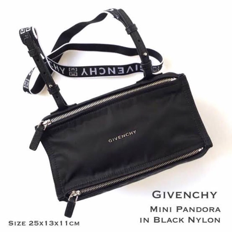 แท้/ส่งต่อ Givenchy mini pandora nylon bag กระเป๋าไนล่อน