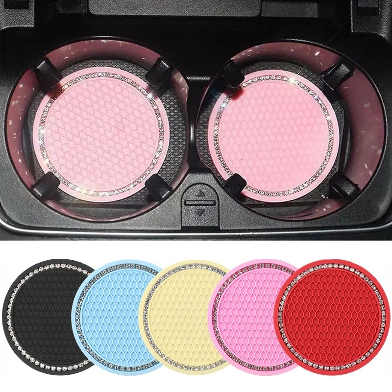 [พร้อมส่ง] ที่รองแก้วน้ำในรถ​ แผ่นรองแก้ว ที่กันลื่น​ ยางรองแก้ว วางแก้วน้ำในรถ ยางซิลิโคลน ราคา/ชิ้น