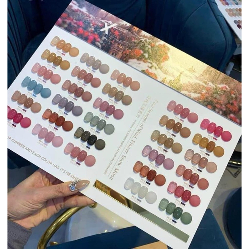 yanxz 30 สี แถมชาร์ทสำเร็จเนื้อสีเป็นสีเจลลี่ไซรัป