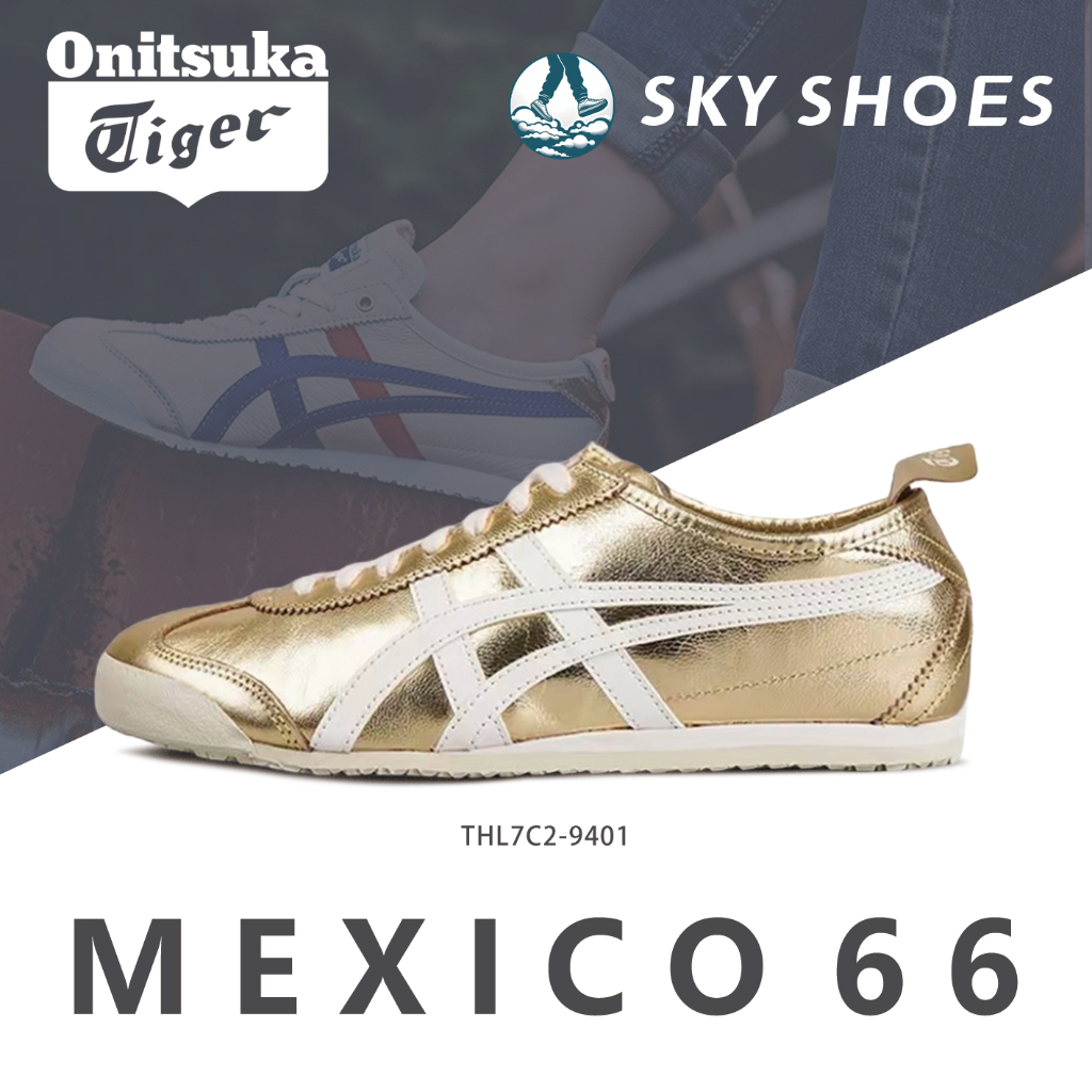 ของแท้ 100% Onitsuka tiger MEXICO 66 รองเท้าผ้าใบ THL7C2-9401