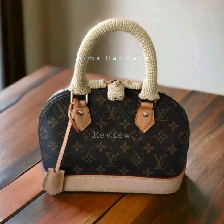 ไหมหุ้มหูกระเป๋า+หุ้มอะไหล่ LV Alma (พรีออเดอร์)​