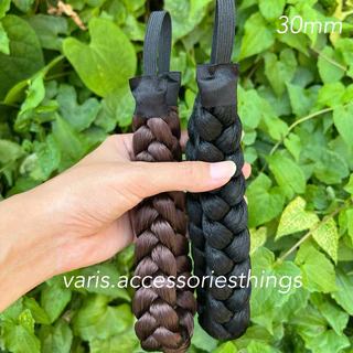 พร้อมส่ง เปียยางยืดที่คาดผมรับปริญญา งานแต่ง ผมเปียปลอม เปียผมพยาบาล