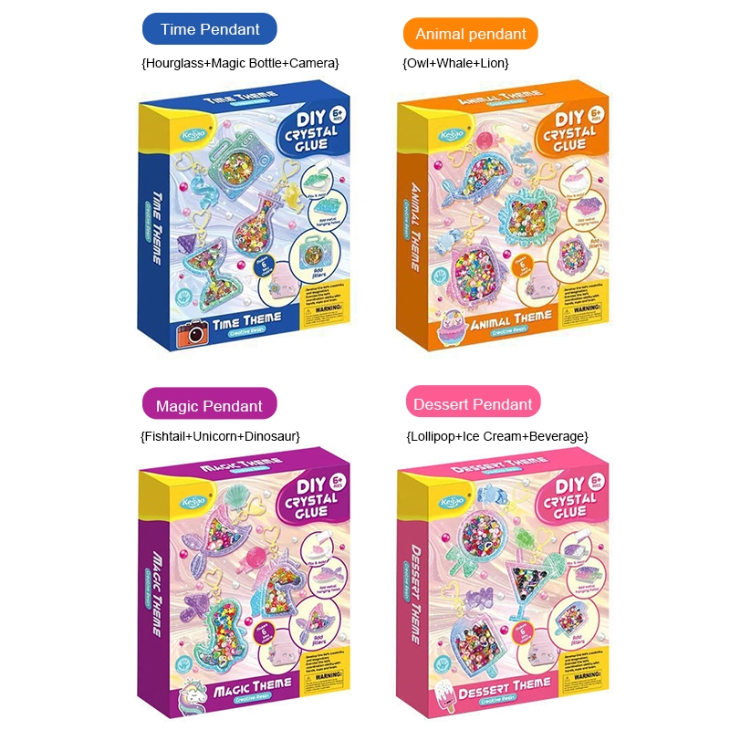 DIY พวงกุญแจเรซิ่น ชุดเรซิ่น ทำพวงกุญแจ ของเล่นเสริมพัฒนาการ ของขวัญ สำหรับเด็ก ฝึกสมาธิ ศิลปะ Art toy - รูปที่ 3