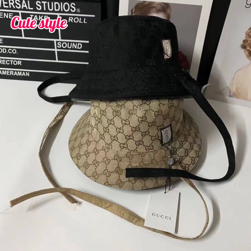 หมวกบัคเก็ต หมวกผู้หญิง มีพร้อมส่งพร้อมป้ายห้อย