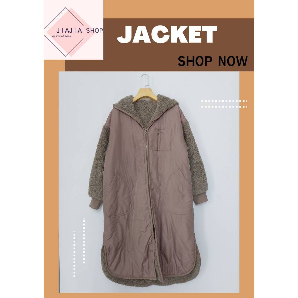 เสื้อแจ็คเก็ตกันหนาว  2 WAY   💜AS KNOW AS PINKY 💜 (มือสองงานคัด สภาพใหม่)