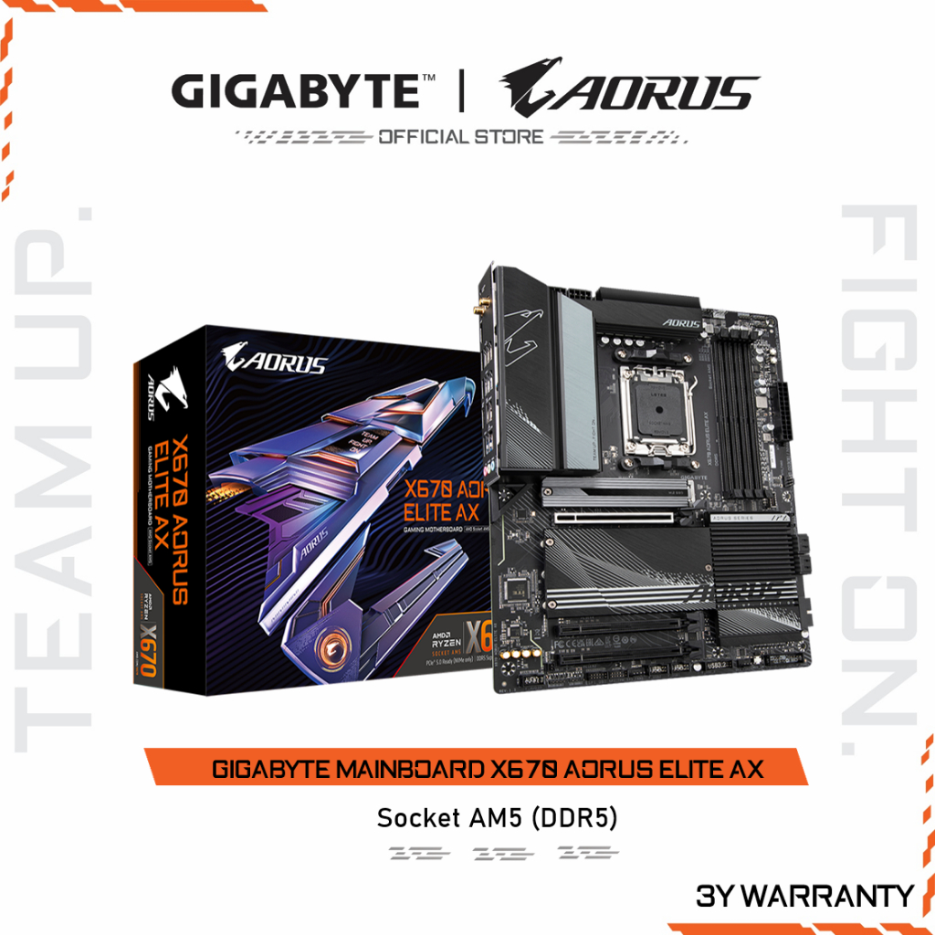 GIGABYTE MAINBOARD X670 AORUS ELITE AX เมนบอร์ด X670 AORUS ELITE AX-1.3