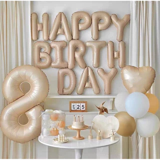 ลูกโป่งตัวอักษรHAPPYBIRTHDAY ขนาด16นิ้ว 13ตัว ตกแต่งปาร์ตี้วันเกิด สินค้าพร้อมส่ง