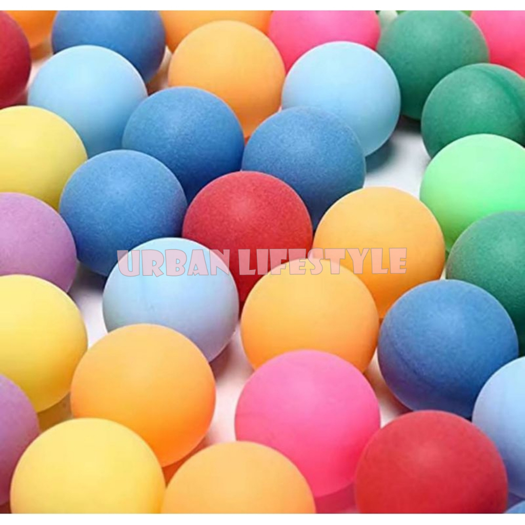ลูกปิงปอง คละสี ขนาด 40mm. ใช้ตกแต่ง จับฉลาก กิจกรรมต่างๆ (ไม่เหมาะกับใช้เล่นกีฬาแบบทางการ)
