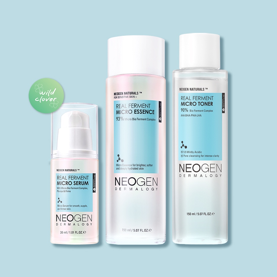 🍀 NEOGEN : แท้พร้อมส่ง real ferment micro serum 30ml, essence 150ml, toner 150ml