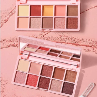 pink girl อายแชโดว์ พาเลทตา พาเลทอายแชโดว์ อายแชโดว์พาเลท อายแชโดว์เนื้อแมท อายแชโดว์ประกายมุก 10 สี