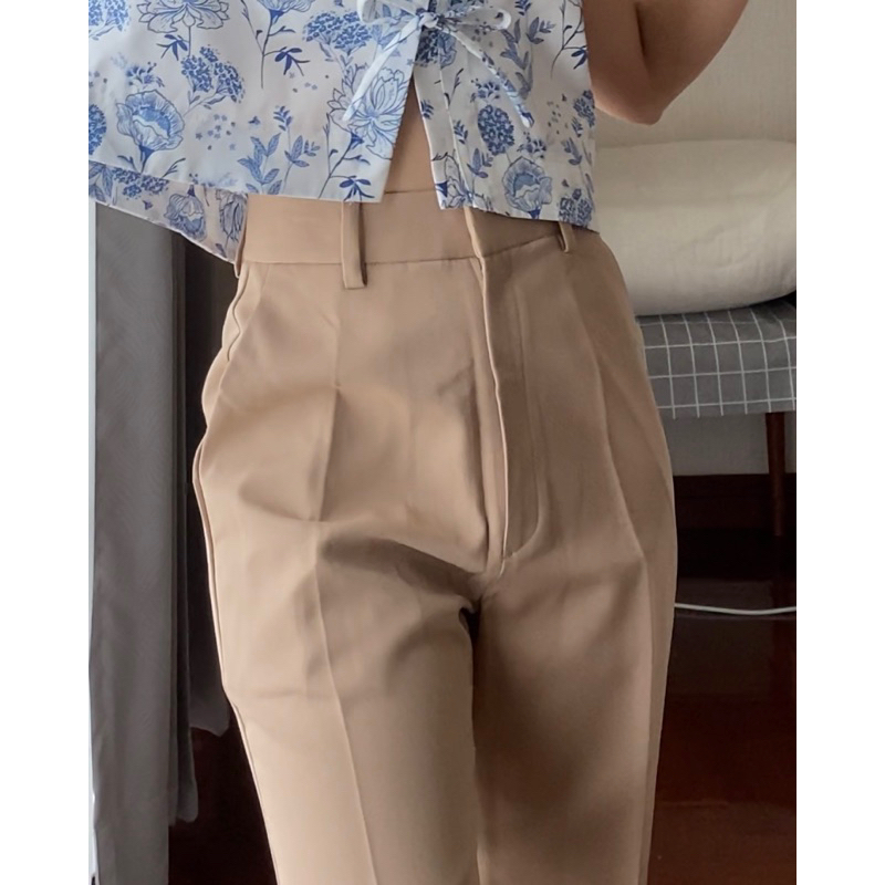 HYDE – SLACK PANTS – กางเกงทรงตรงคอดเข่า เน้นขาเล็กเพรียว (งานอัดกาวทั้งตัว) ราคา ถูกที่สุด ดีลบีเคเค แกลเลอรีภาพที่ 4