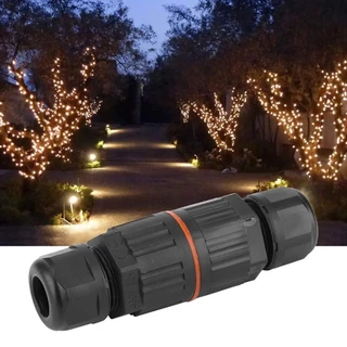 ขั้วต่อสายไฟกันน้ำ คอนเนคเตอร์กันน้ำ ข้อต่อกันน้ำ IP68 outdoor 2P 3P Waterproof Connector กันฝน กันแดด ติดตั้งภายนอก