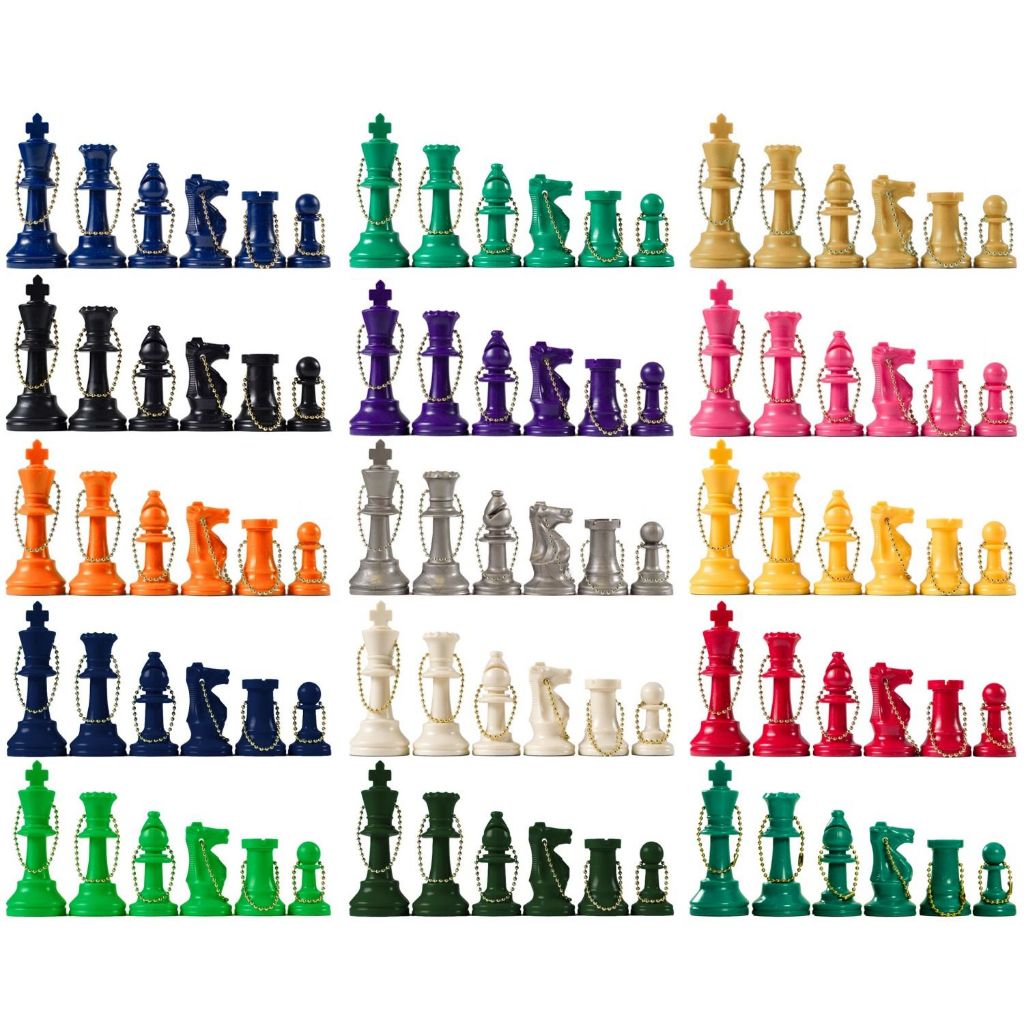 พวงกุญแจหมากรุกสากล(17ตัว) Chess Pieces Keychain Set (17 Pieces)