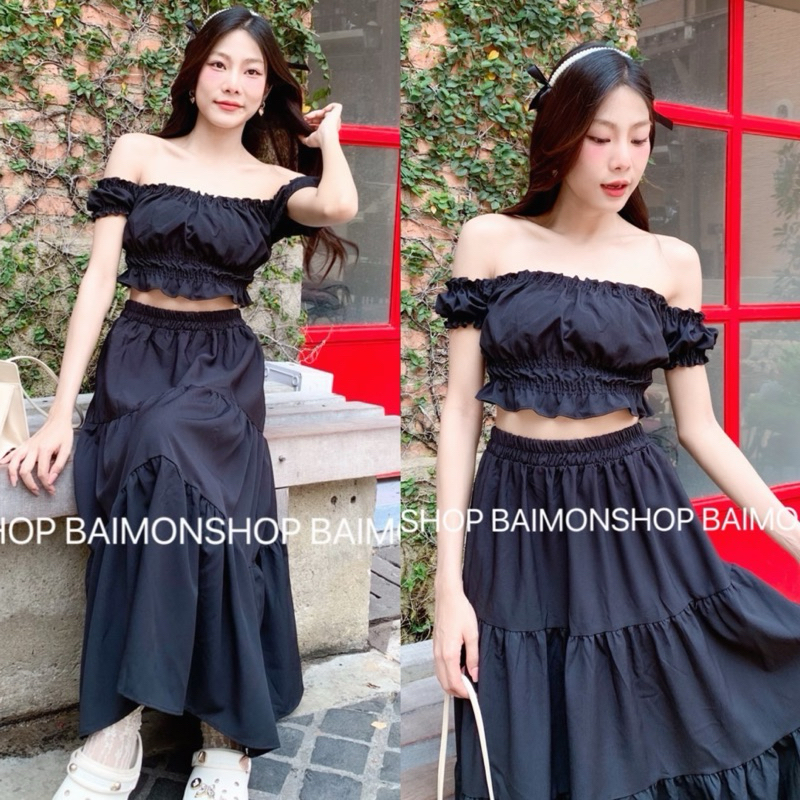 aimorn_shop เสื้อครอปแขนตุ๊กตาผูกโบว์หลังน่ารักมาก ใส่เป็นปาดไหล่หรือไม่ปาดก็ได้รุ่นนี้น่ารักมากจริงๆ