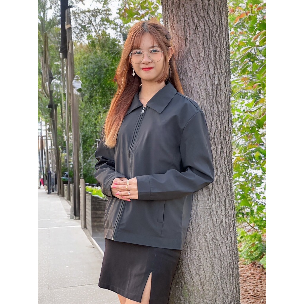 เสื้อสูทแจ็คเก็ตแขนยาว สีดำ ถ่ายจากงานจริงใส่ได้ทั้งชายและหญิ