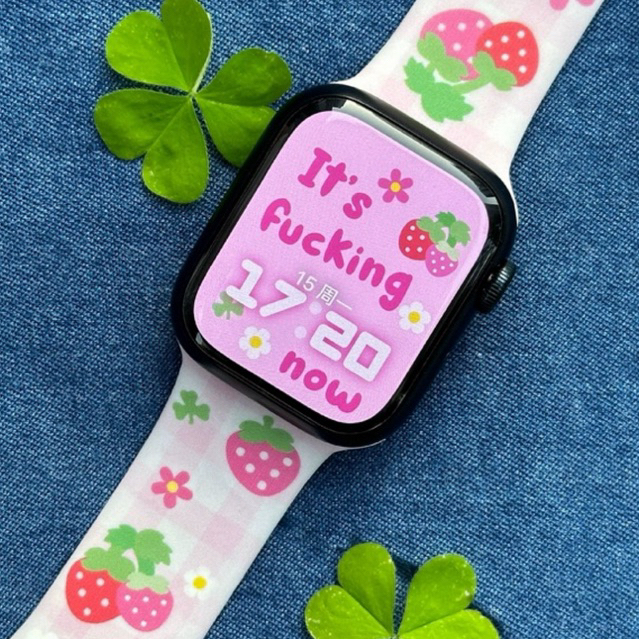 Strawberry watch strap from rubbie’s room สายนาฬิกาซิลิโคนลายสตอว์เบอร์รี่