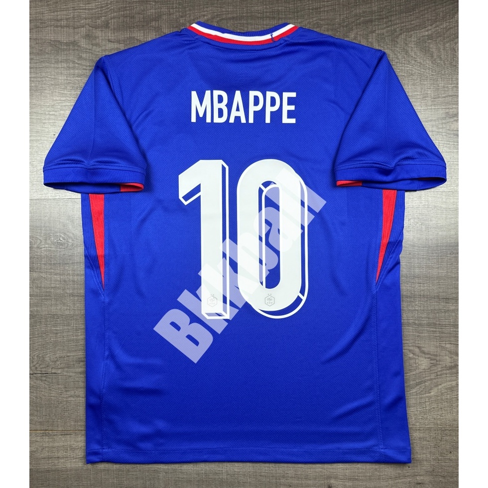 เสื้อฟุตบอล ทีมชาติ Frace home ฝรั่งเศส เหย้า Euro ยูโร 2024 10 MBAPPE