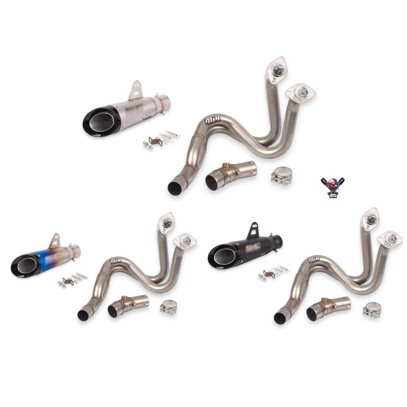 ชุดท่อ Full system ER6N Ninja650 Versys650 Z650 ปลายท่อทรง S1 สแตนเลส โลโก้เลเซอร์