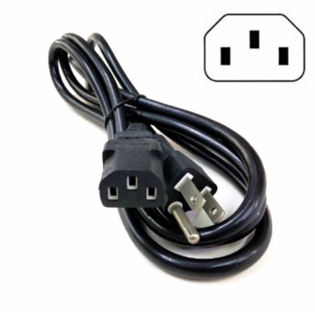 สายไฟ AC Power Cable ขนาดสาย 3x0.75mm (1.8m) US Plug IEC C13 Power Extension Cable For PC Computer TV Projector