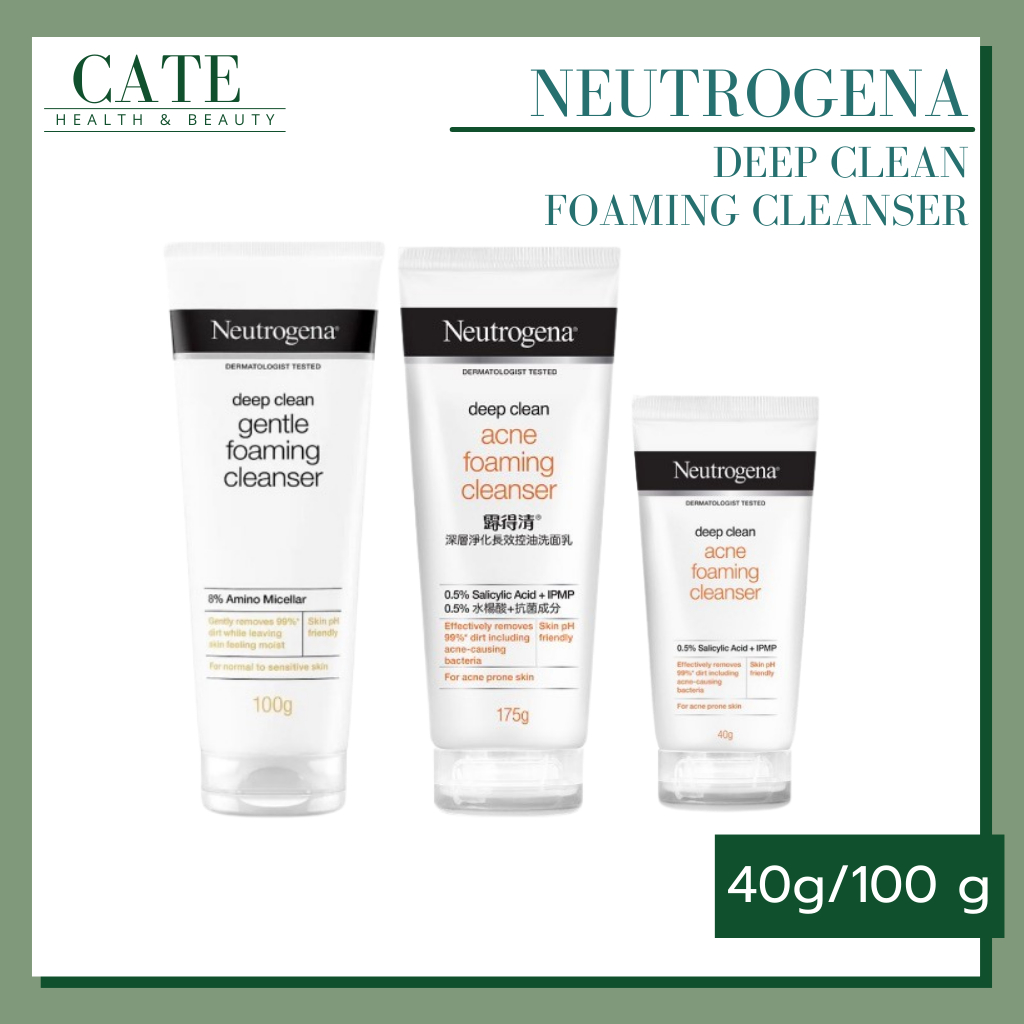 Neutrogena Deep Clean Gentle Foaming Cleanser โฟมล้างหน้า สำหรับผิวแพ้ง่าย
