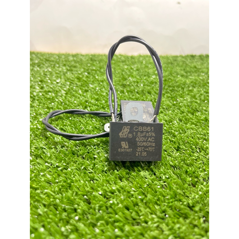 คาปาซิเตอร์พัดลม 1.8uf/450v ยี่ห้อHO ใช้กับ ฮาตาริ มิตซู cap อะไหล่พัดลมHATARI  capacitorพัดลม 12",1