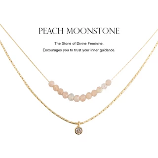POWER STONE DOUBLE-LAYERED NECKLACE