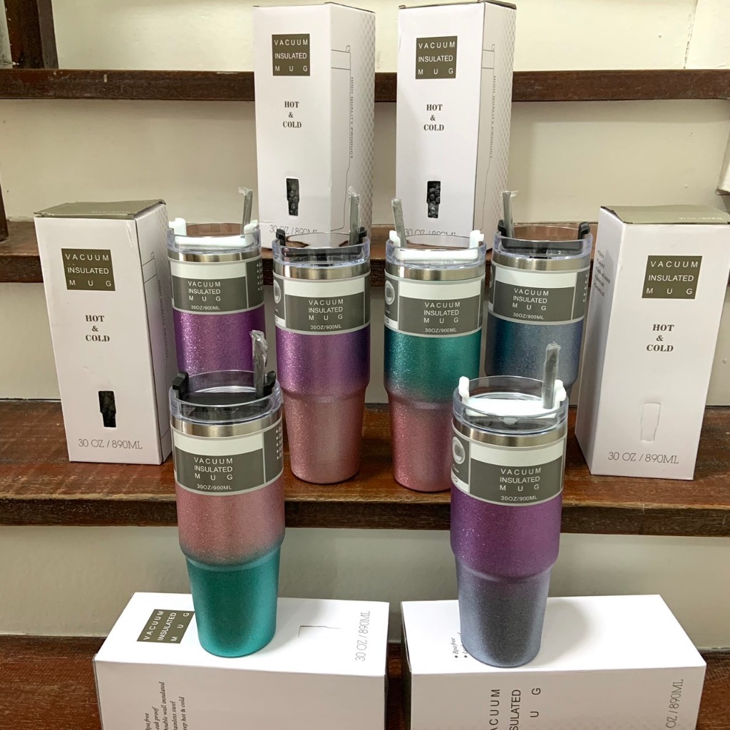 แก้วเก็บความเย็น 12-13ชม 30oz/890ml เป็นแบบกากเพชร(พร้อมส่งจากไทยทุกวัน 1-3วัน) - รูปที่ 7