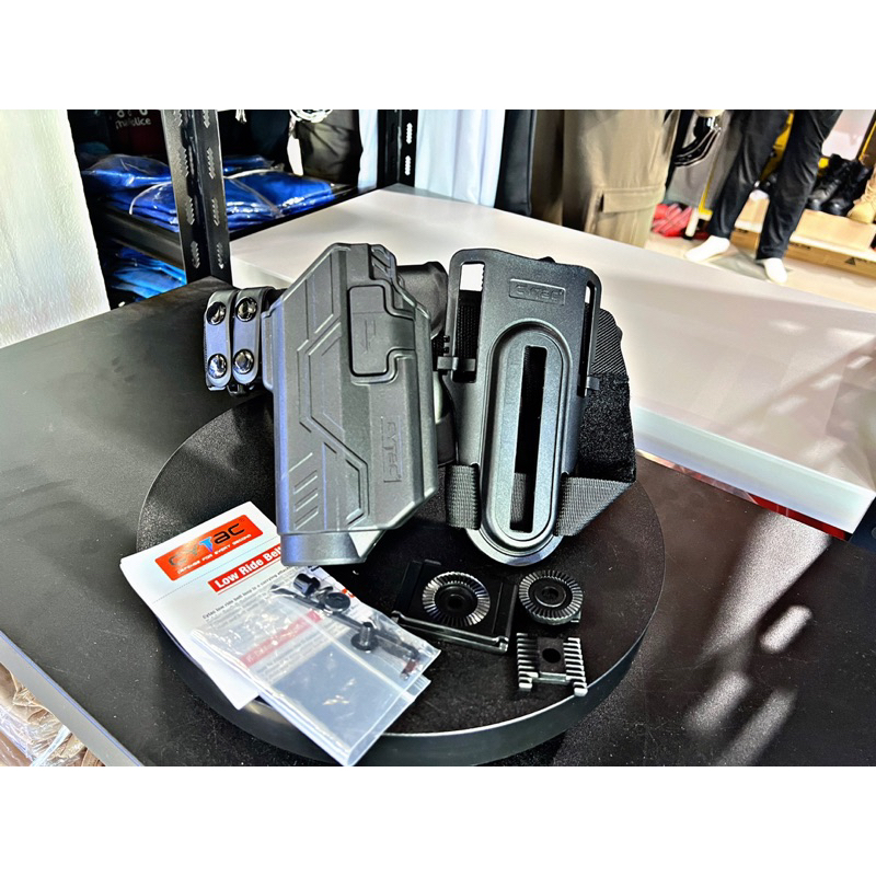 SET: ซองพกนอกสำหรับ G19 ติดไฟฉาย พร้อมเพลทลดต่ำ Cytac (ถนัดขวาเท่านั้น)