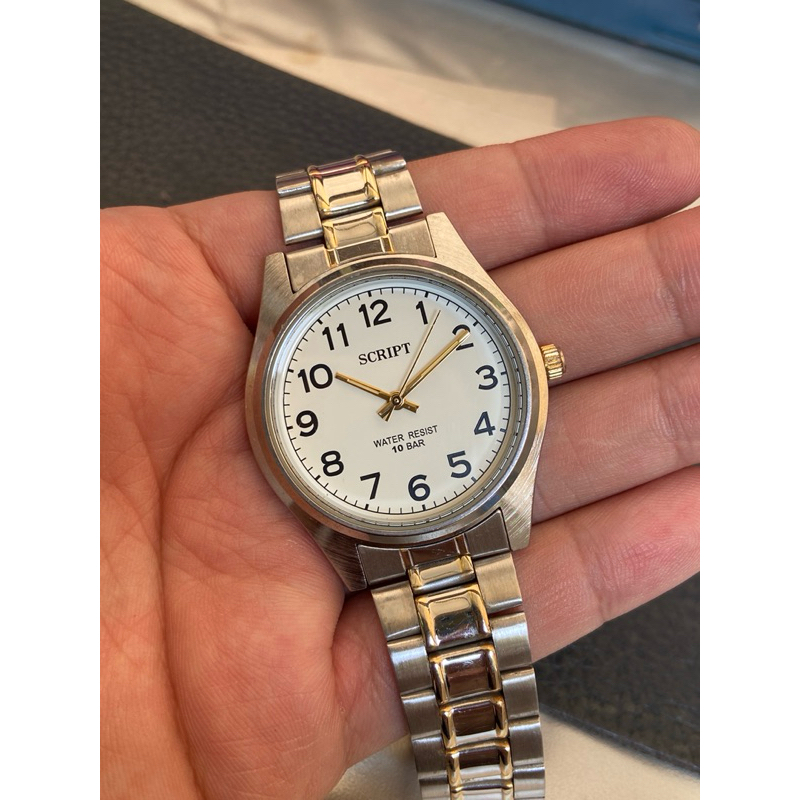 ขายนาฬิกา SCRIPT WATER RESIST 10 Bar  ของแท้ มือสอง