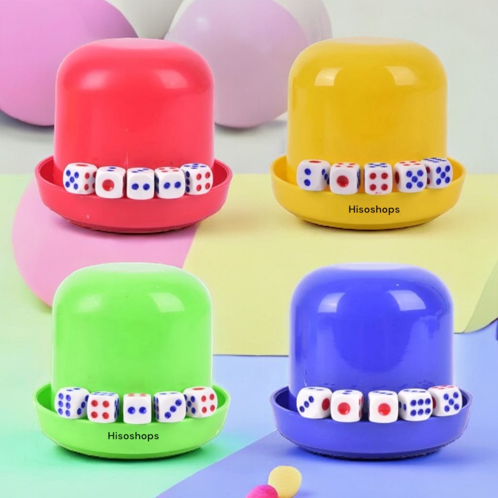 Dice and cup เกมส์เขย่าลูกเต๋า เกมกระดาน สำหรับงานปาร์ตี้ หรือวงเหล้า